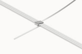 Crimped wire wrapped around three stacked wires